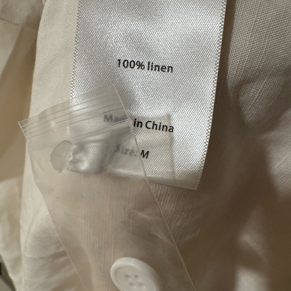 Linen White Women's Dress - Picture 5 of 5